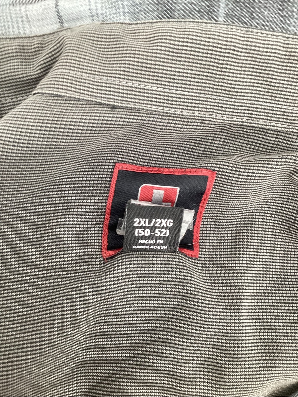 Swiss Tech Gray and Black Plaid Casual Button Down Shirt - Picture 7 of 9